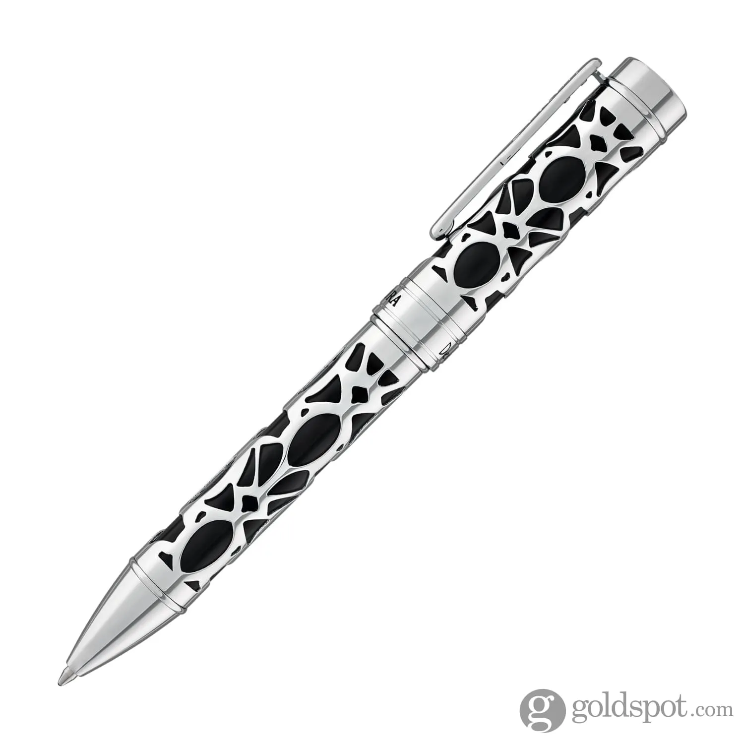 Conklin Endura Deco Crest Ballpoint Pen in Black with Chrome Trim