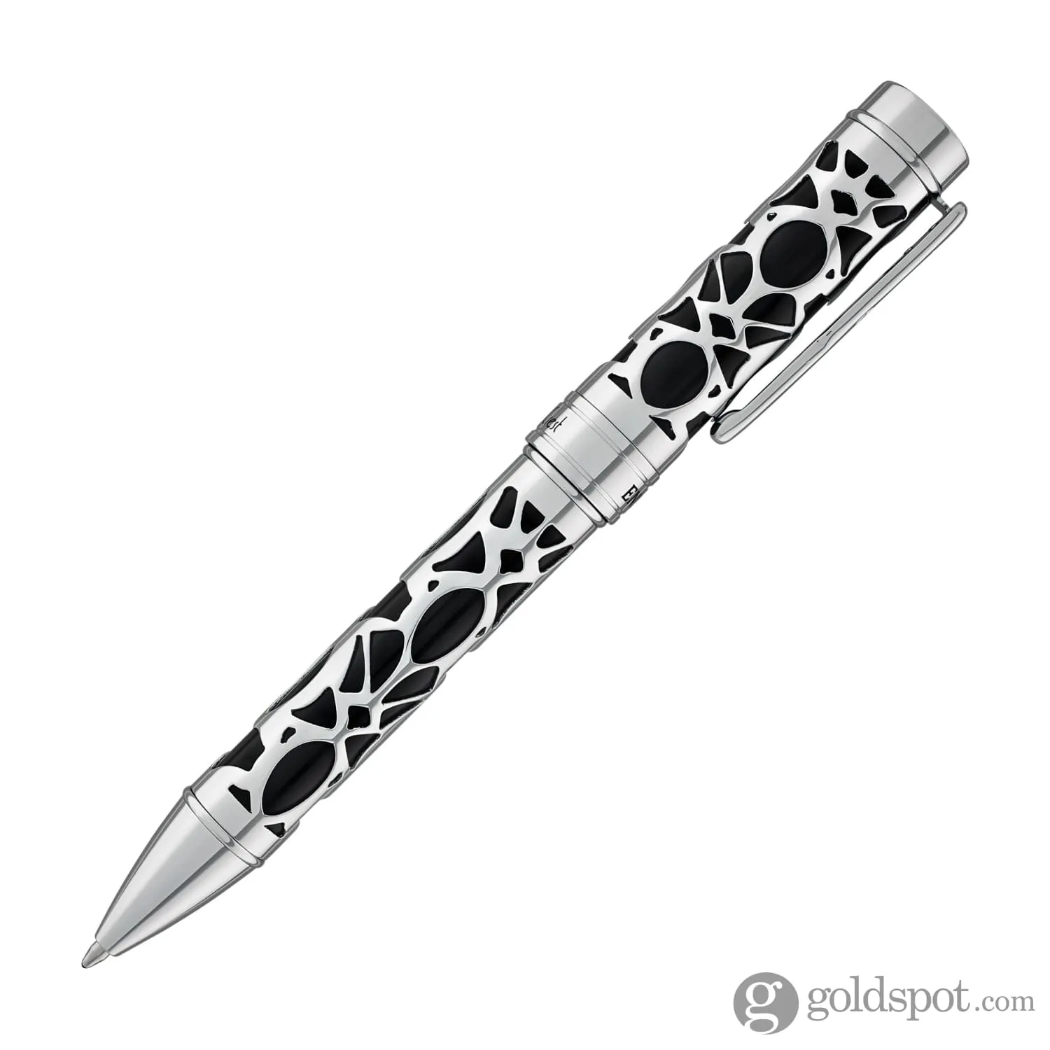 Conklin Endura Deco Crest Ballpoint Pen in Black with Chrome Trim