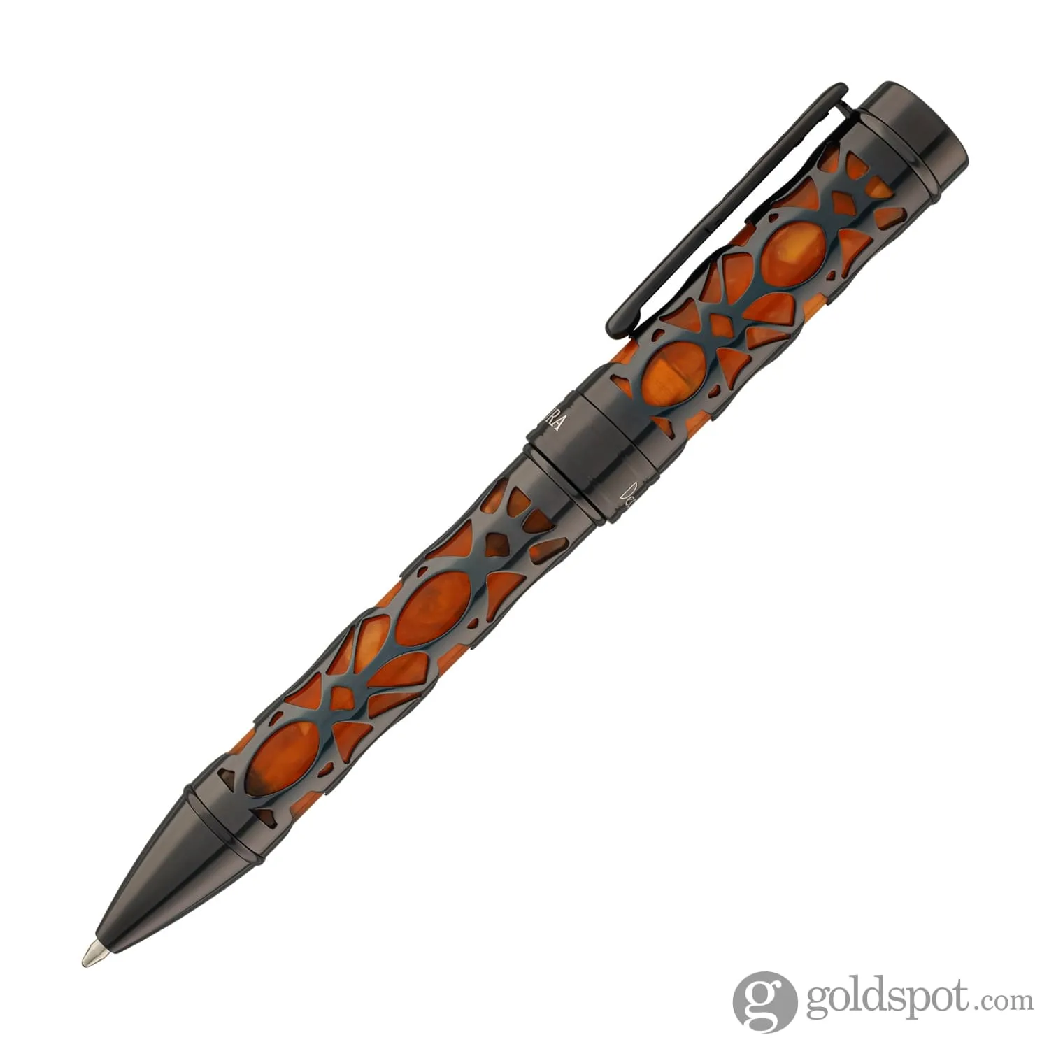 Conklin Endura Deco Crest Ballpoint Pen in Orange with Gunmetal Trim