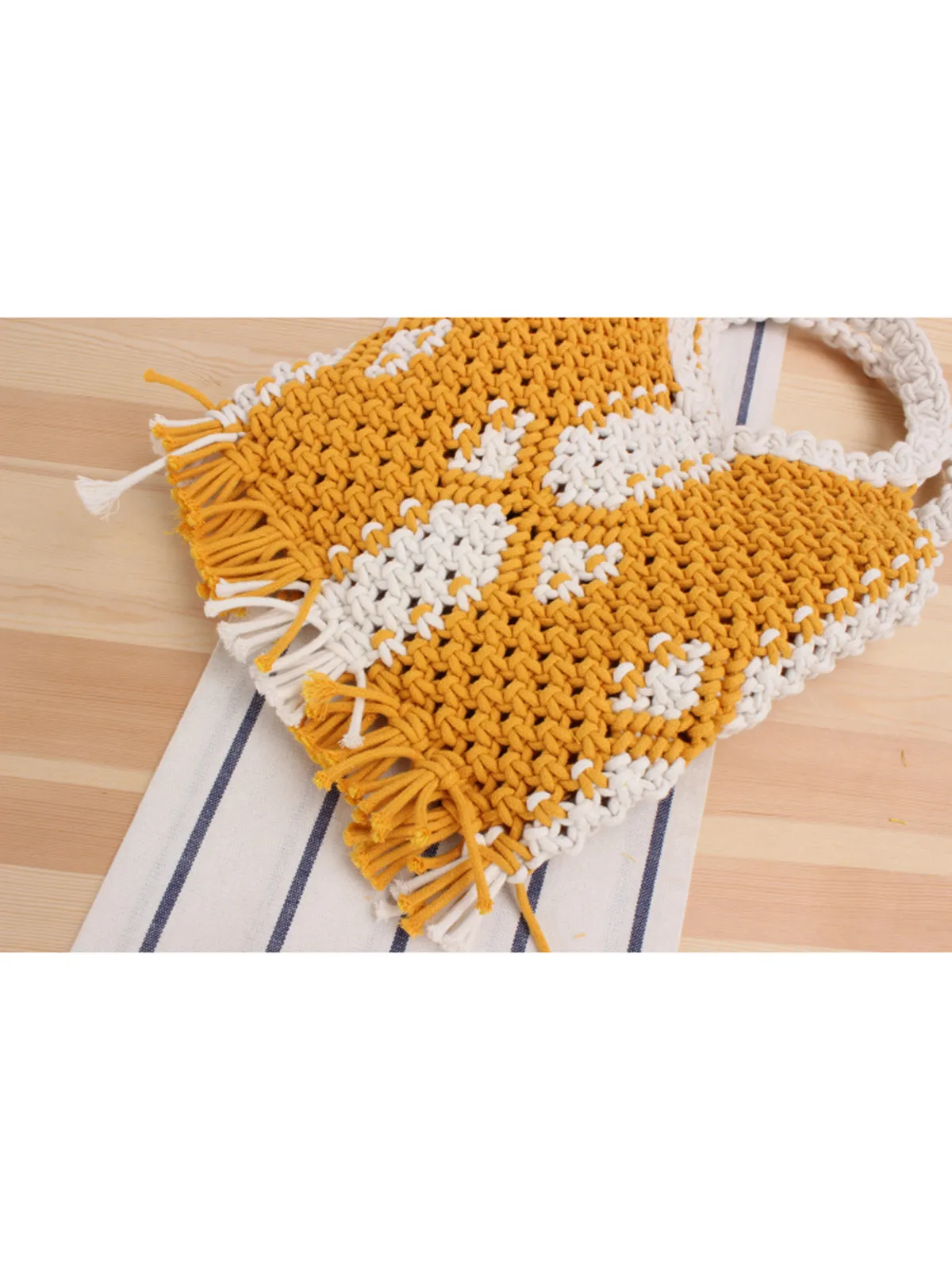 Cotton Rope String Woven Weave Summer Handbag