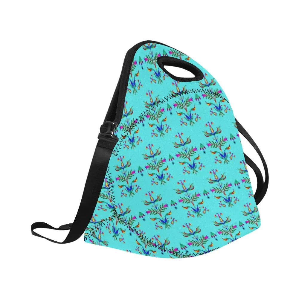 Dakota Damask Turquoise Neoprene Lunch Bag/Large