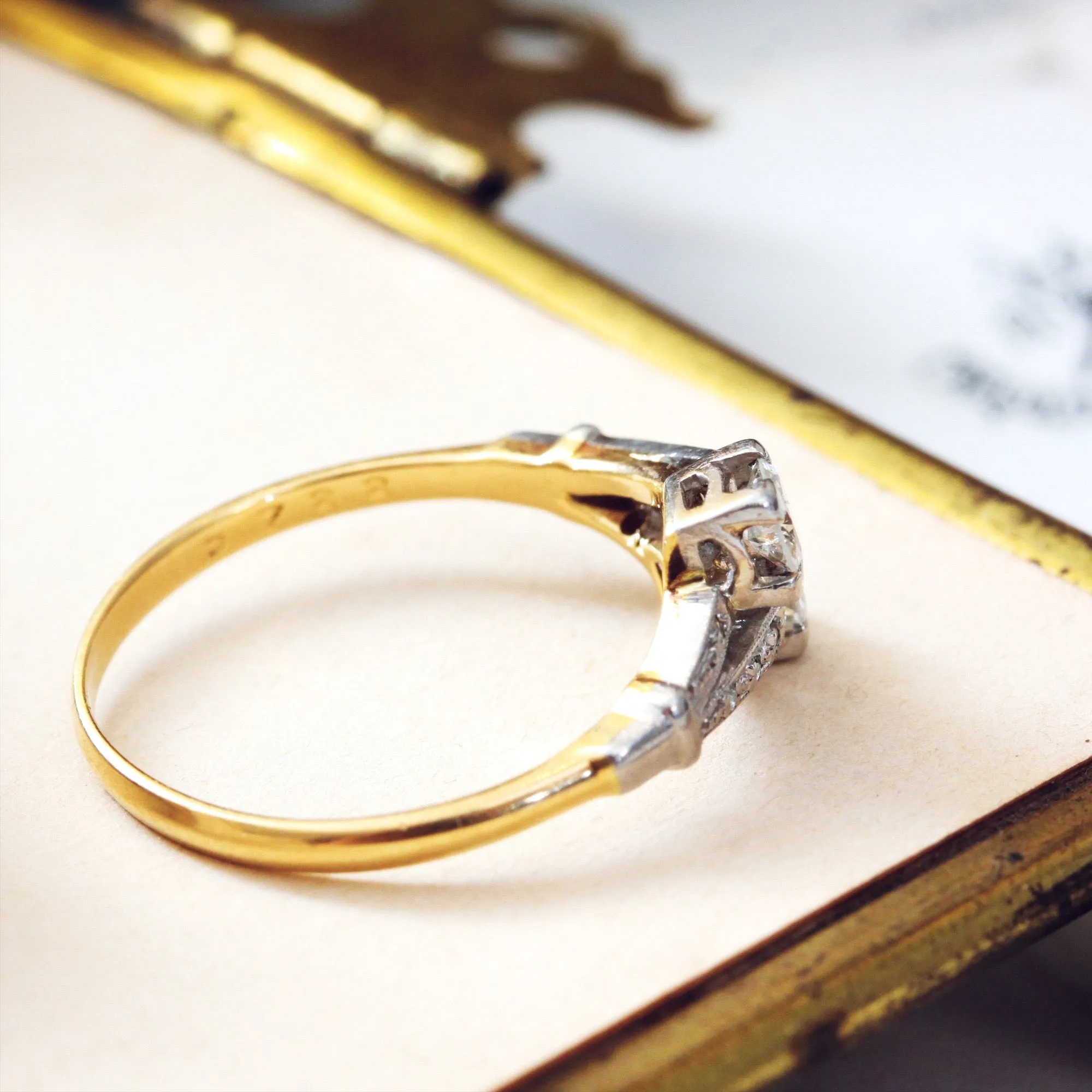 Divine Loveliness! Vintage Diamond 'Toi et Moi' Ring