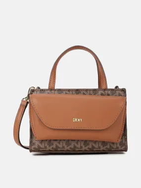 Dkny Women Brown Printed Sling Bag