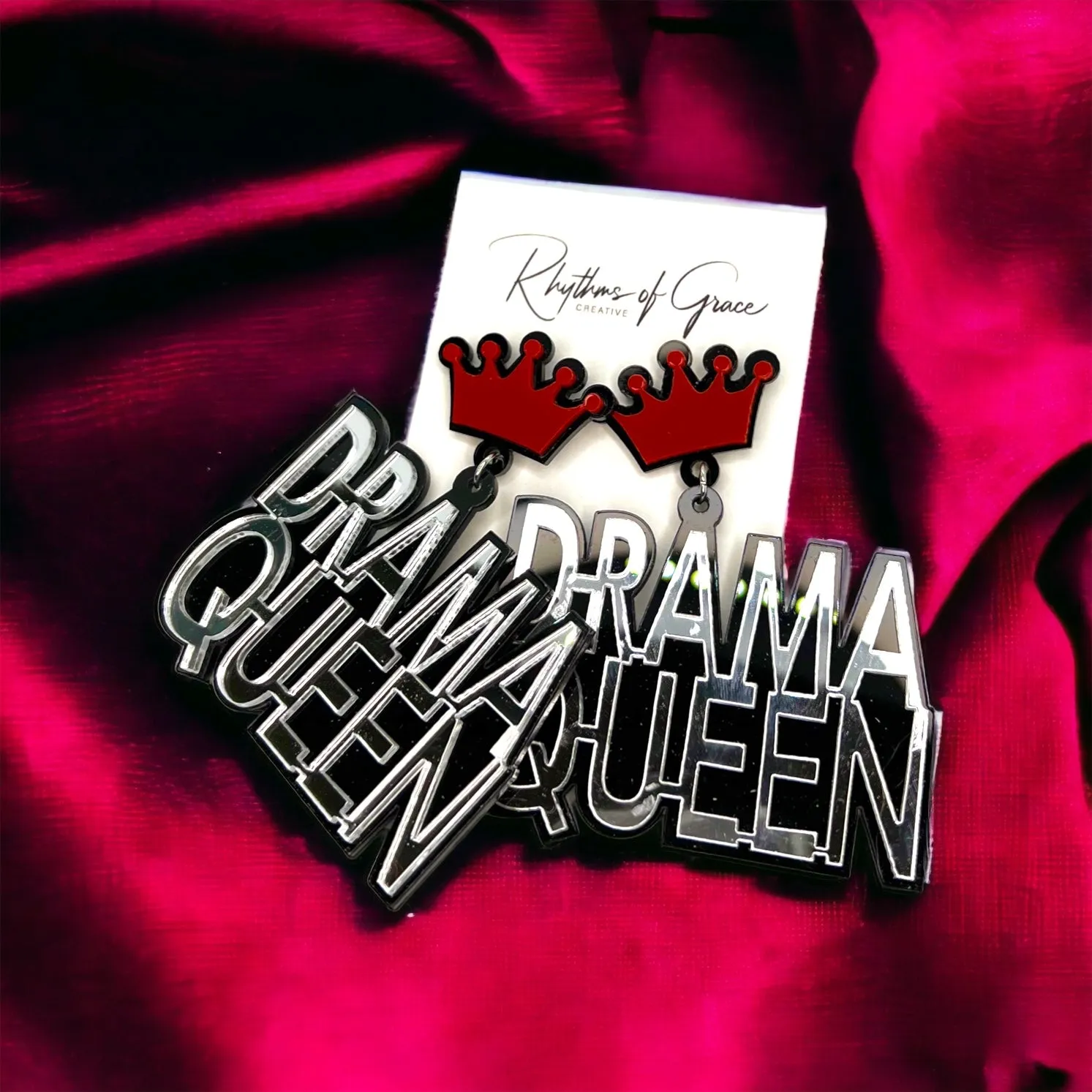 Drama Queen Earrings - Sassy Earrings, Fun Earrings, Sweet and Sassy, Dramatic