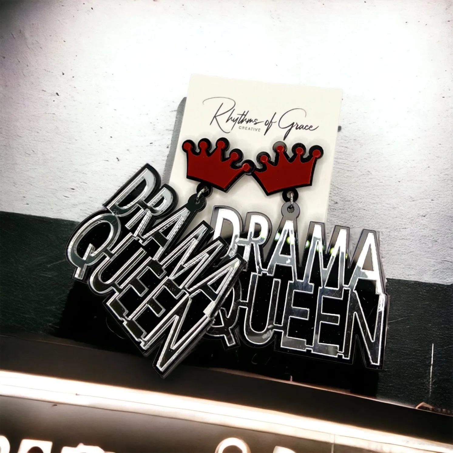 Drama Queen Earrings - Sassy Earrings, Fun Earrings, Sweet and Sassy, Dramatic