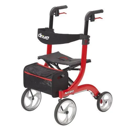 Drive Medical Rollator Nitro Red Aluminum