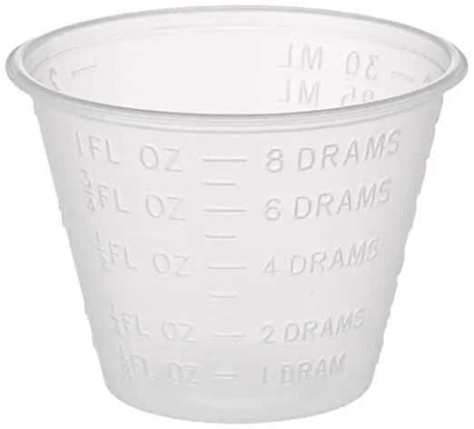 Dynarex 4258 Medicine Cup (Polyethylene), Clear