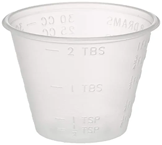 Dynarex 4258 Medicine Cup (Polyethylene), Clear