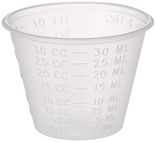 Dynarex 4258 Medicine Cup (Polyethylene), Clear