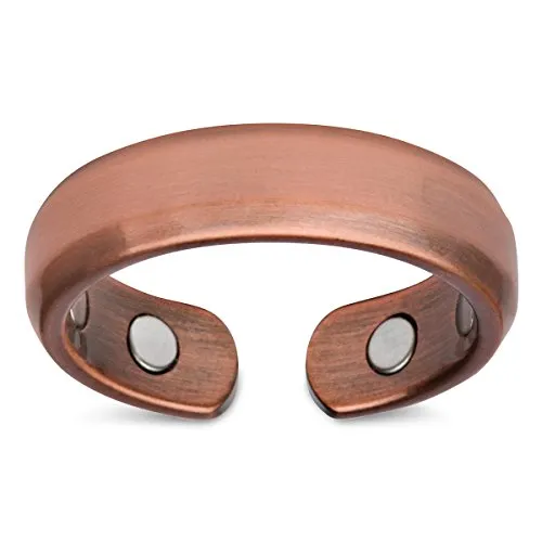 Elegant Pure Copper Magnetic Therapy Ring - Single Ring - Size 07