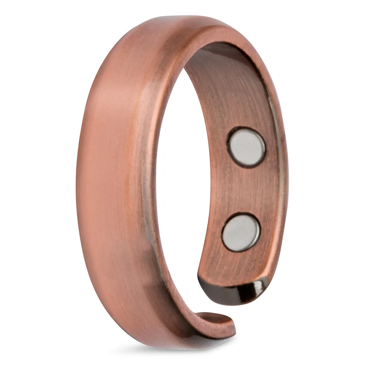 Elegant Pure Copper Magnetic Therapy Ring - Single Ring - Size 07