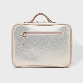 Emma Cosmetic Case | Metallic Nude