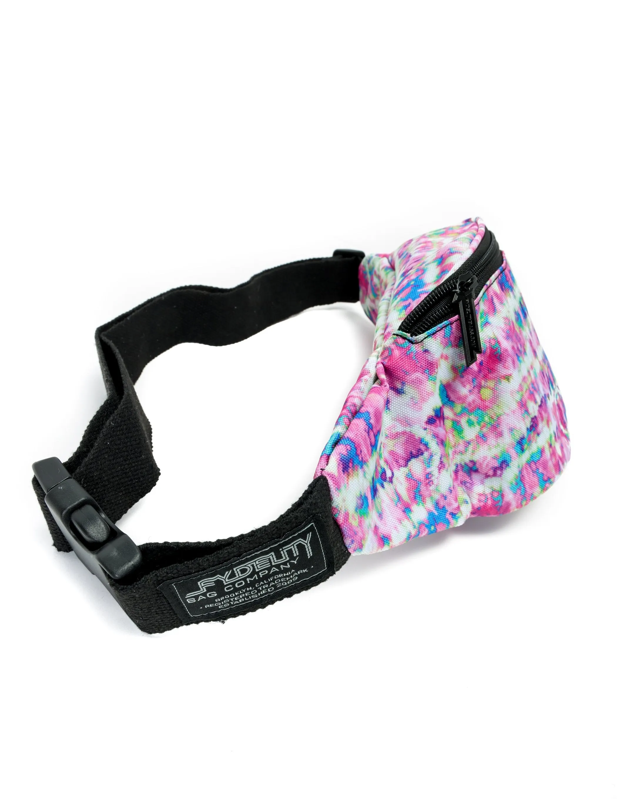 Fanny Pack |La Banana Bum Bag 2 Pocket Fanny Pack |Tie Dye Pink Crackle