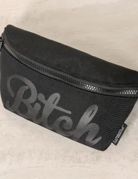 Fanny Pack | Slim |WERDS Bitch Black & Black