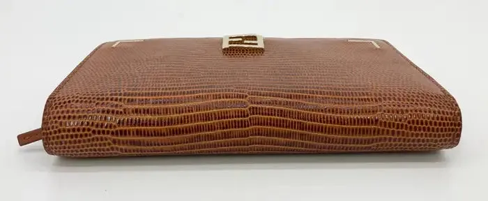 Fendi Tan Lizard Wallet