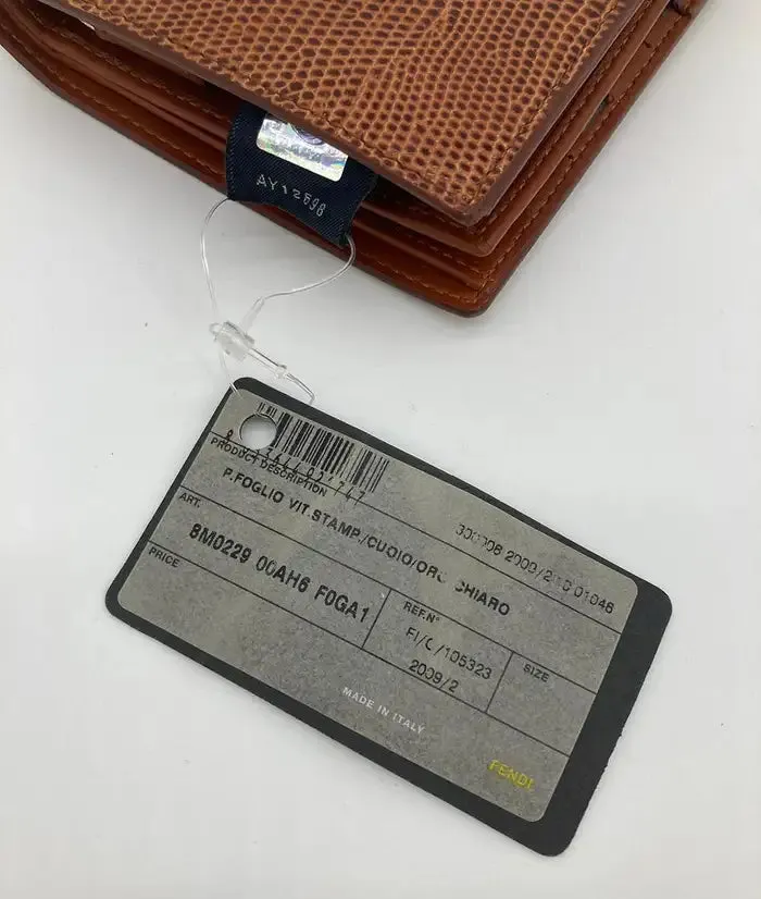 Fendi Tan Lizard Wallet