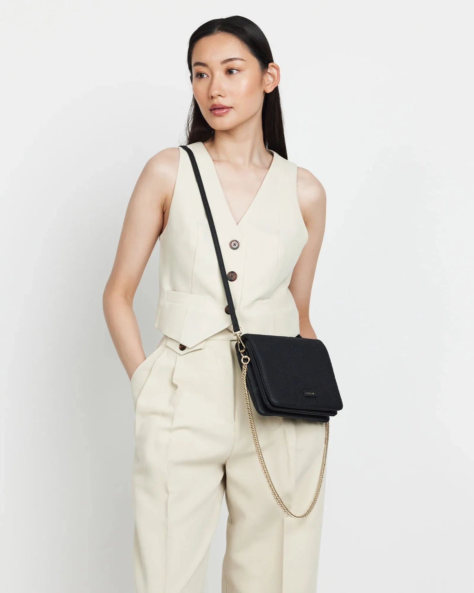 Fox Crossbody | Black Bubble