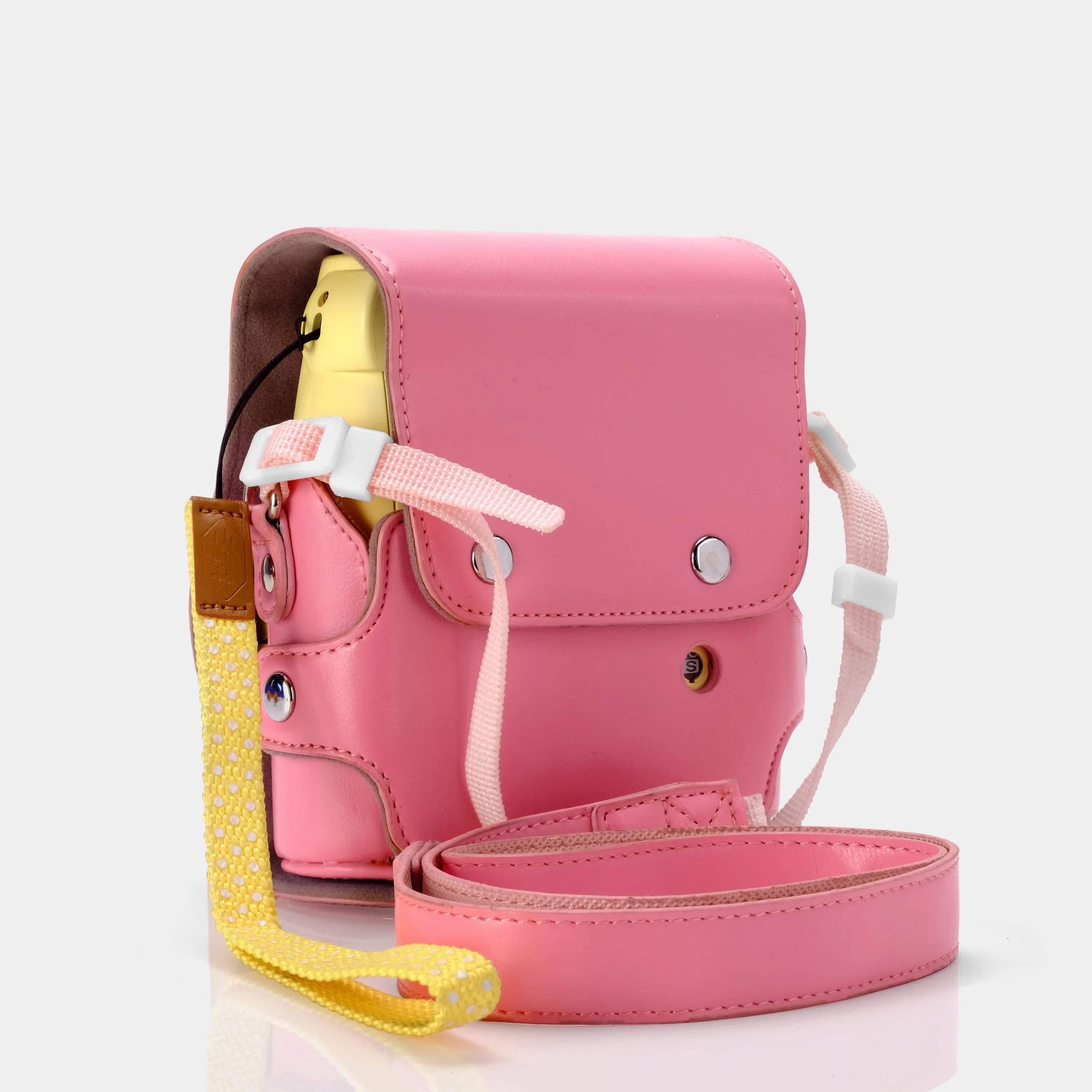 Fujifilm Instax Mini 8 Yellow Instant Film Camera With Pink Bag - Refurbished