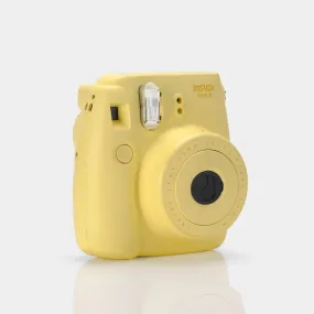 Fujifilm Instax Mini 8 Yellow Instant Film Camera With Pink Bag - Refurbished