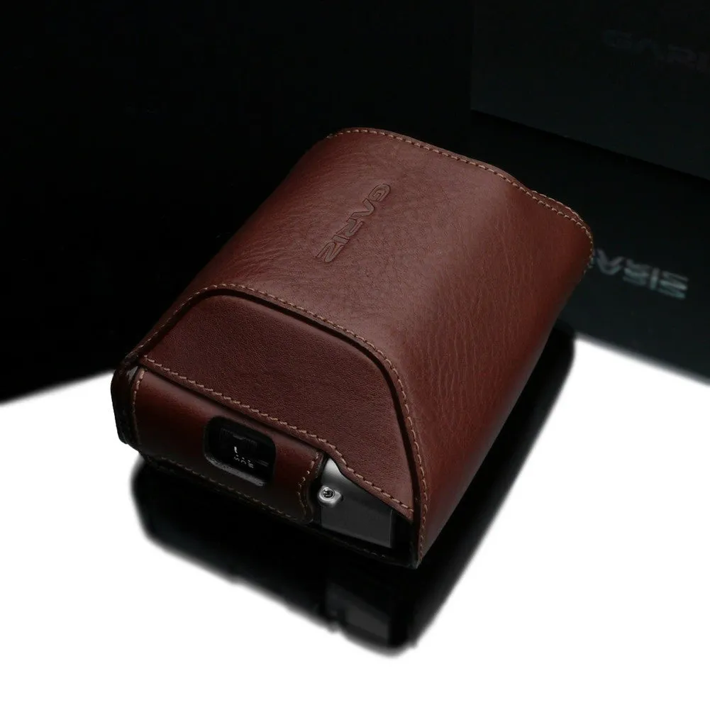 Gariz HG-CCX100VBR Brown Leather Camera Cover for Fuji X100V (Cover Only)