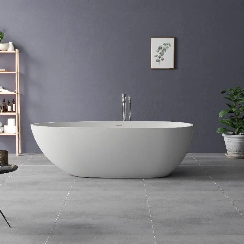 Giving Tree 60'' Oval Shape Luxury Ceramic Bathtub