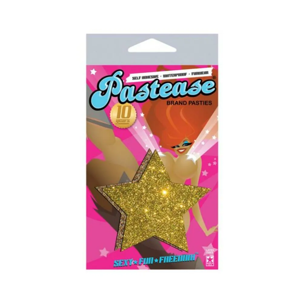 Gold Glitter Rock Star Pasties O/S