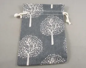 Grey Tree Bag for Gemstones 14x10cm 1pc (3009)