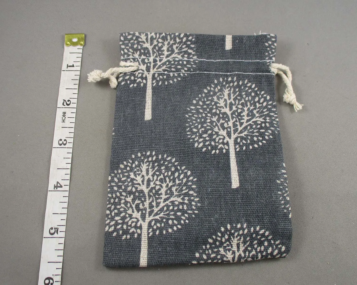 Grey Tree Bag for Gemstones 14x10cm 1pc (3009)