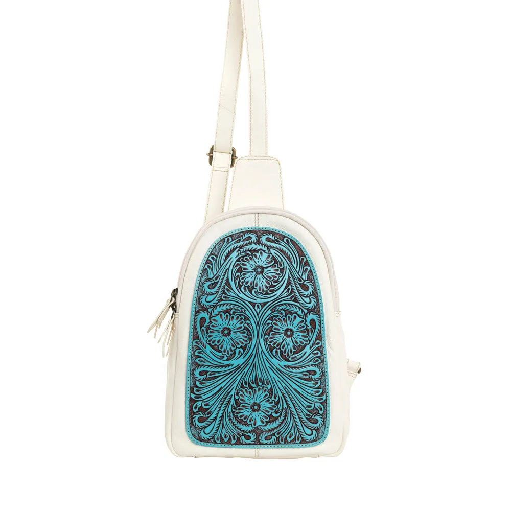 Harmony Ridge Sling Bag In Turquoise