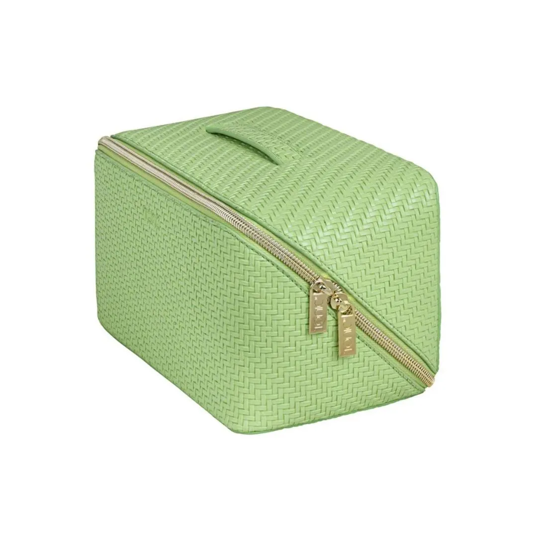 Herringbone Beauty Bag Large | Pistachio