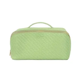 Herringbone Beauty Bag Large | Pistachio