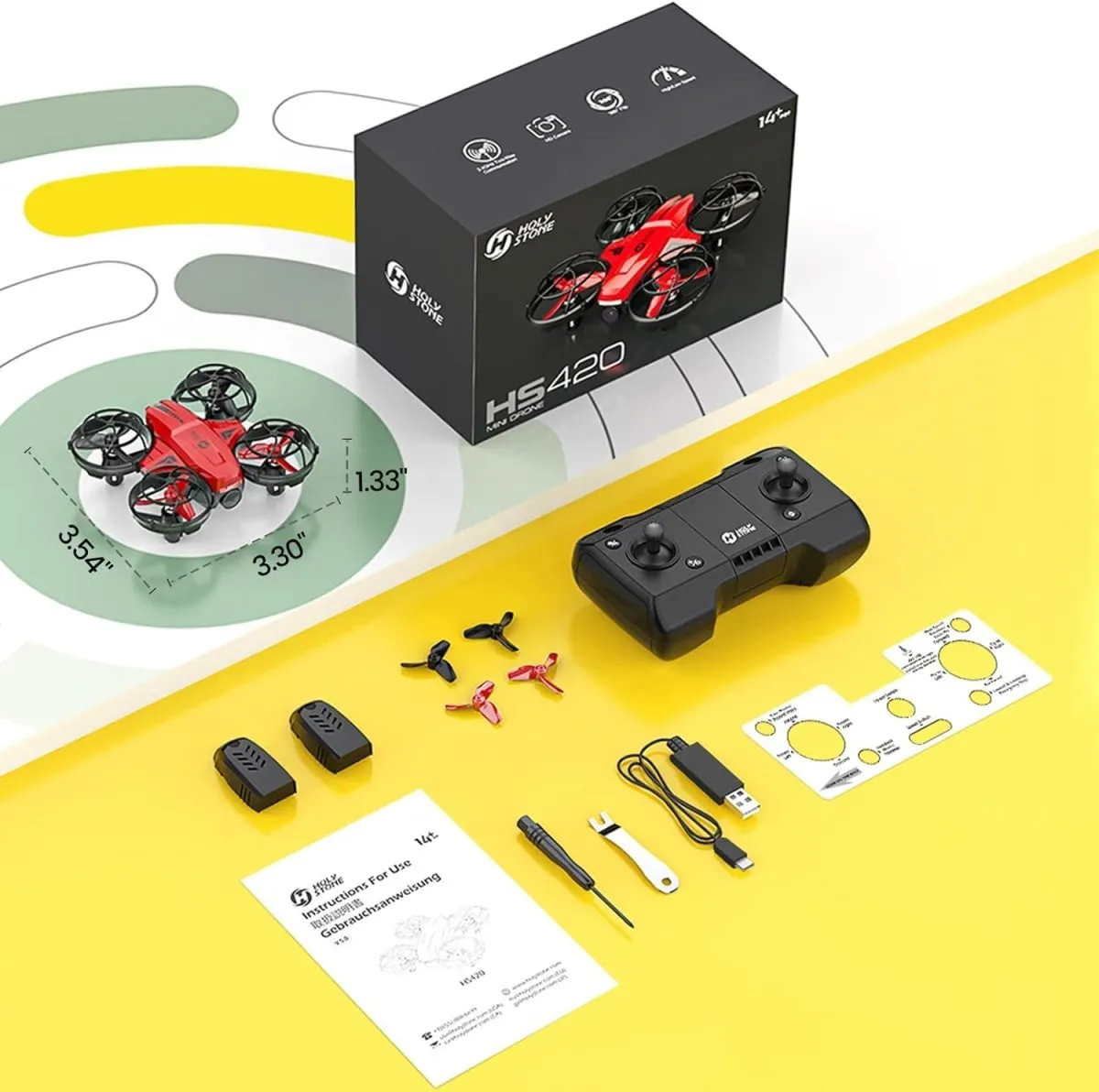 Holy Stone HS420 Mini HD FPV Drone with Camera RC Quadcopter for Kids Beginners