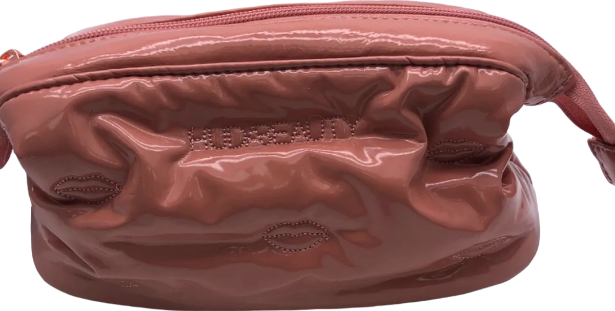 Huda Beauty Pink Glossy Cosmetic Bag