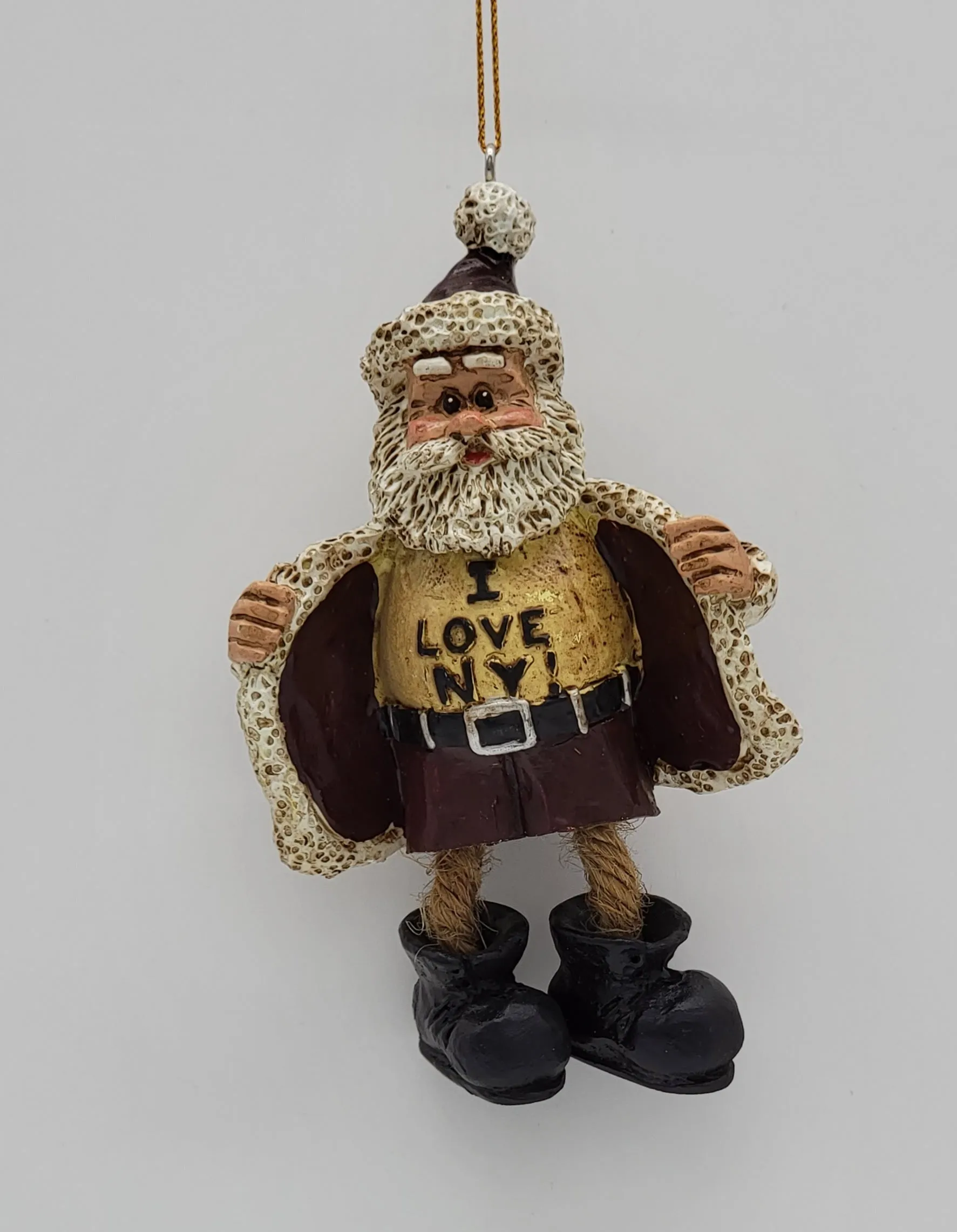 I Love NY Santa Christmas Ornament