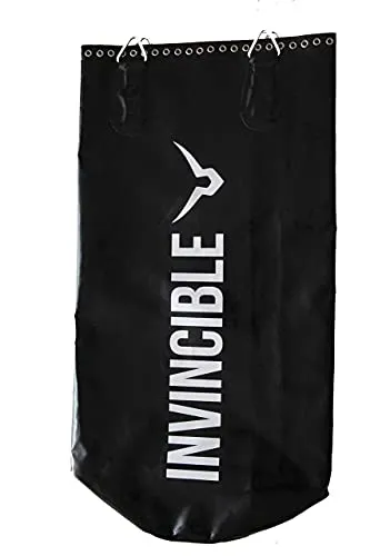 Invincible Classic Vinyl Never Tear Unfilled Boxing Bag with Hanging Chain