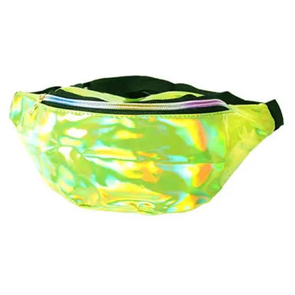 Iridescent Fanny Pack Bum Bag - Lime Green