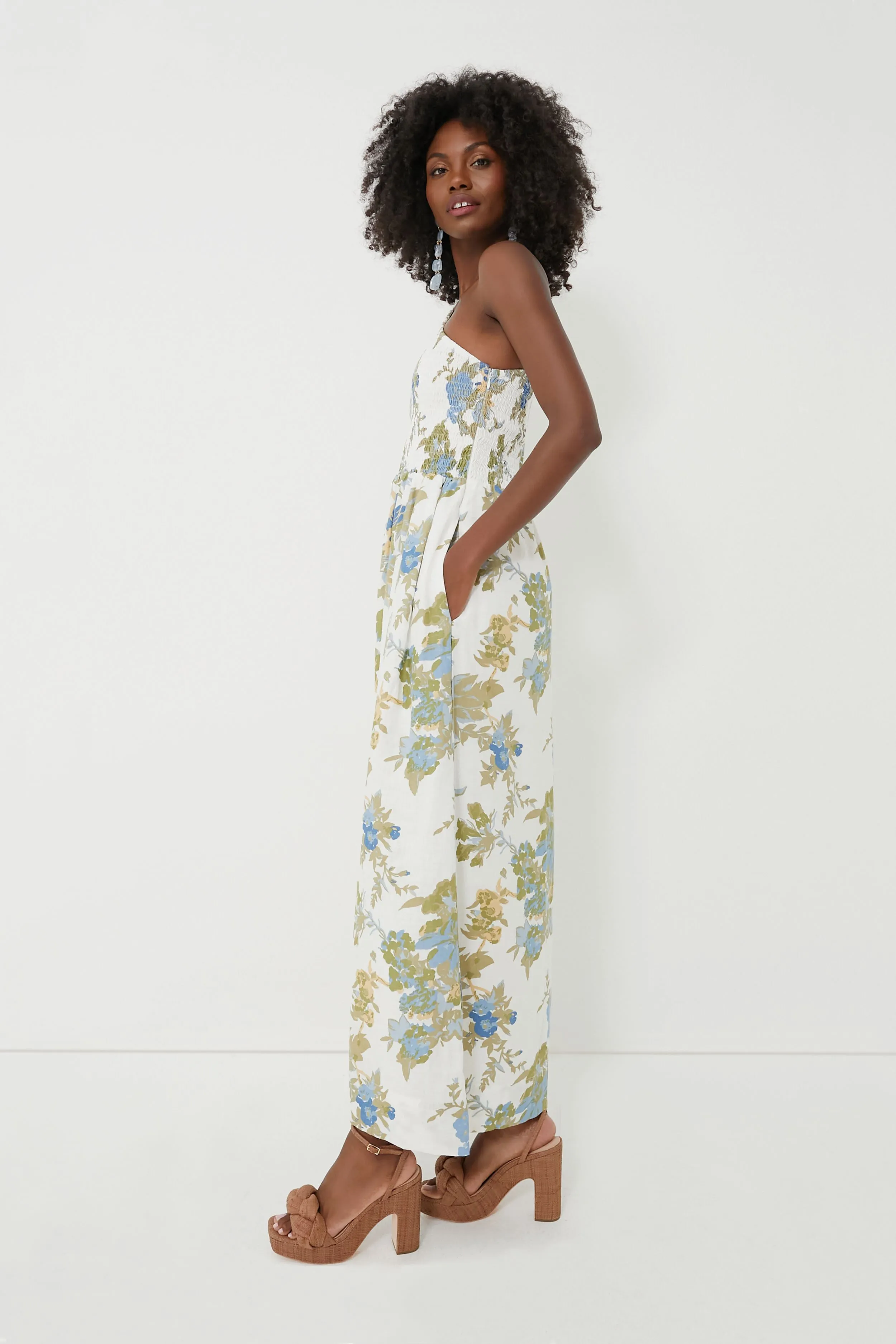 Ivory Escala Floral Anha Maxi Dress