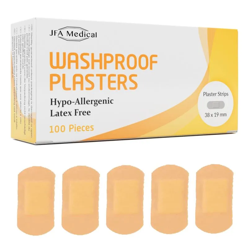 JFA Washproof Strip Plasters 38mm x 19mm x 100