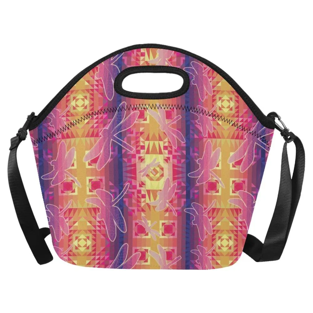 Kaleidoscope Dragonfly Neoprene Lunch Bag/Large