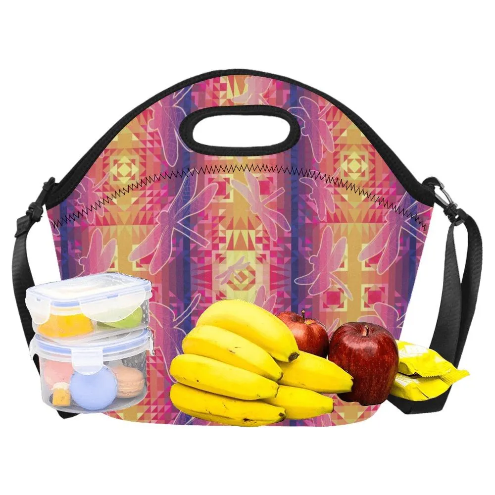 Kaleidoscope Dragonfly Neoprene Lunch Bag/Large