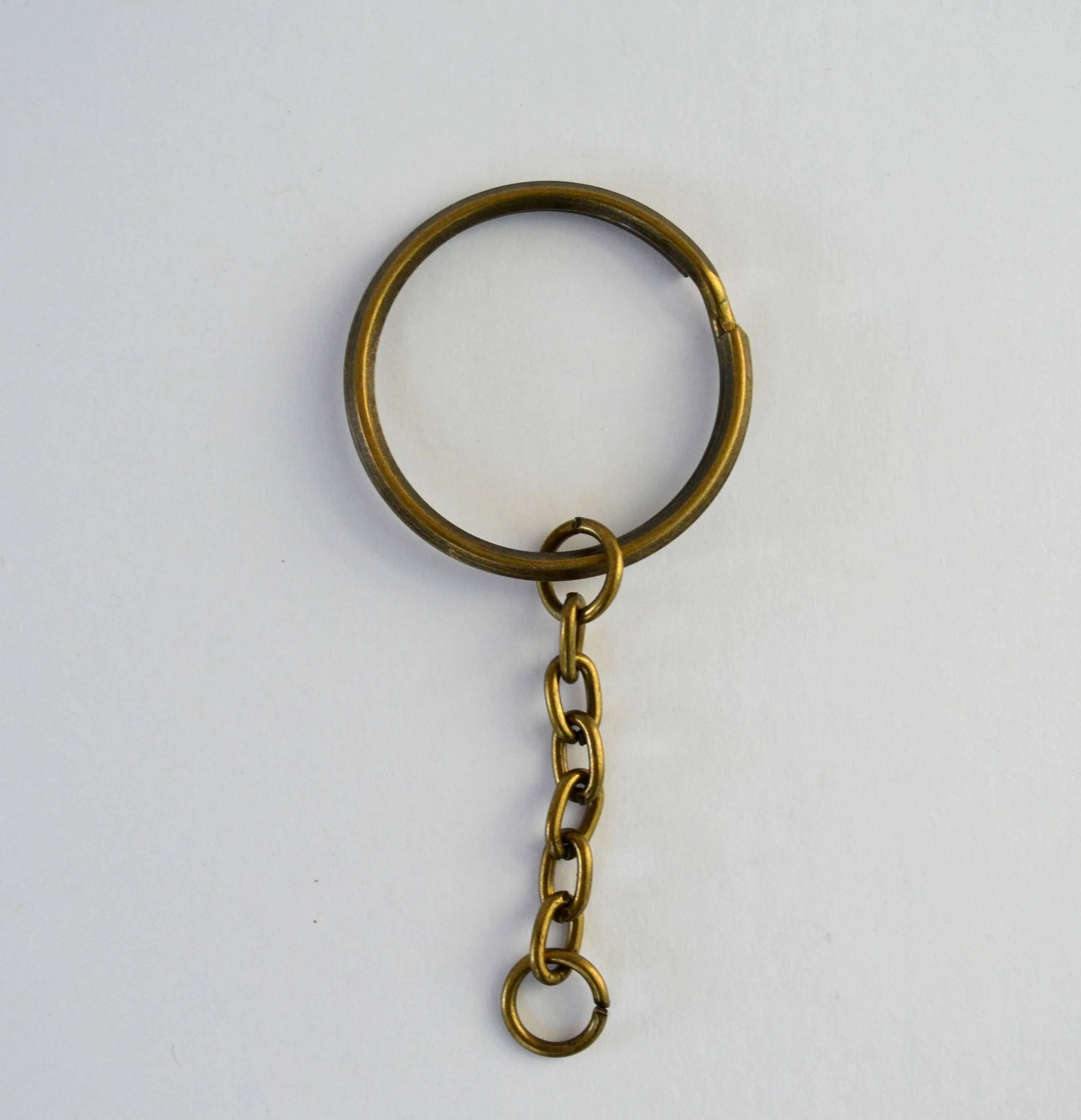 Key Chains, Key Rings, Bronze Tone 60mm x 30mm, Split Ring, Curb Chain, Bag Charm, Key Chain for Pom Pom, Key ring, Pendant, Jewelry