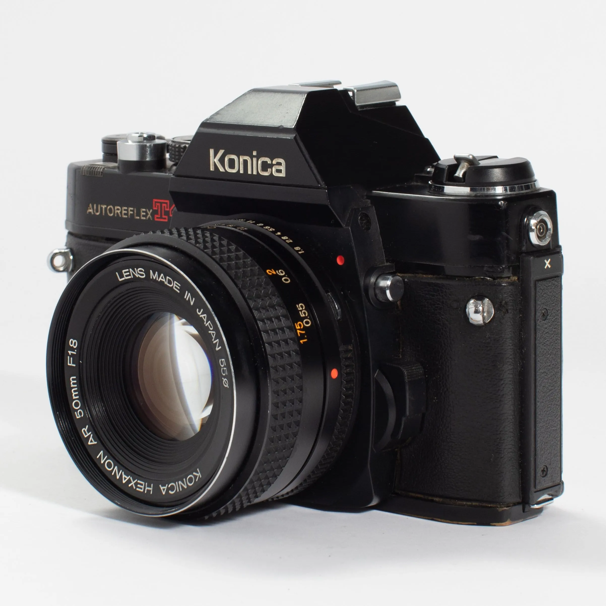 Konica Autoreflex T4 with 50mm f/1.8 & 28mm f/3.5 KIT