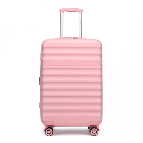 Kono 28 Inch Expandable Lightweight Hard Shell Check-In Suitcase with TSA Lock - Pink | Durable Travel Luggage