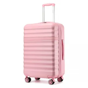 Kono 28 Inch Expandable Lightweight Hard Shell Check-In Suitcase with TSA Lock - Pink | Durable Travel Luggage