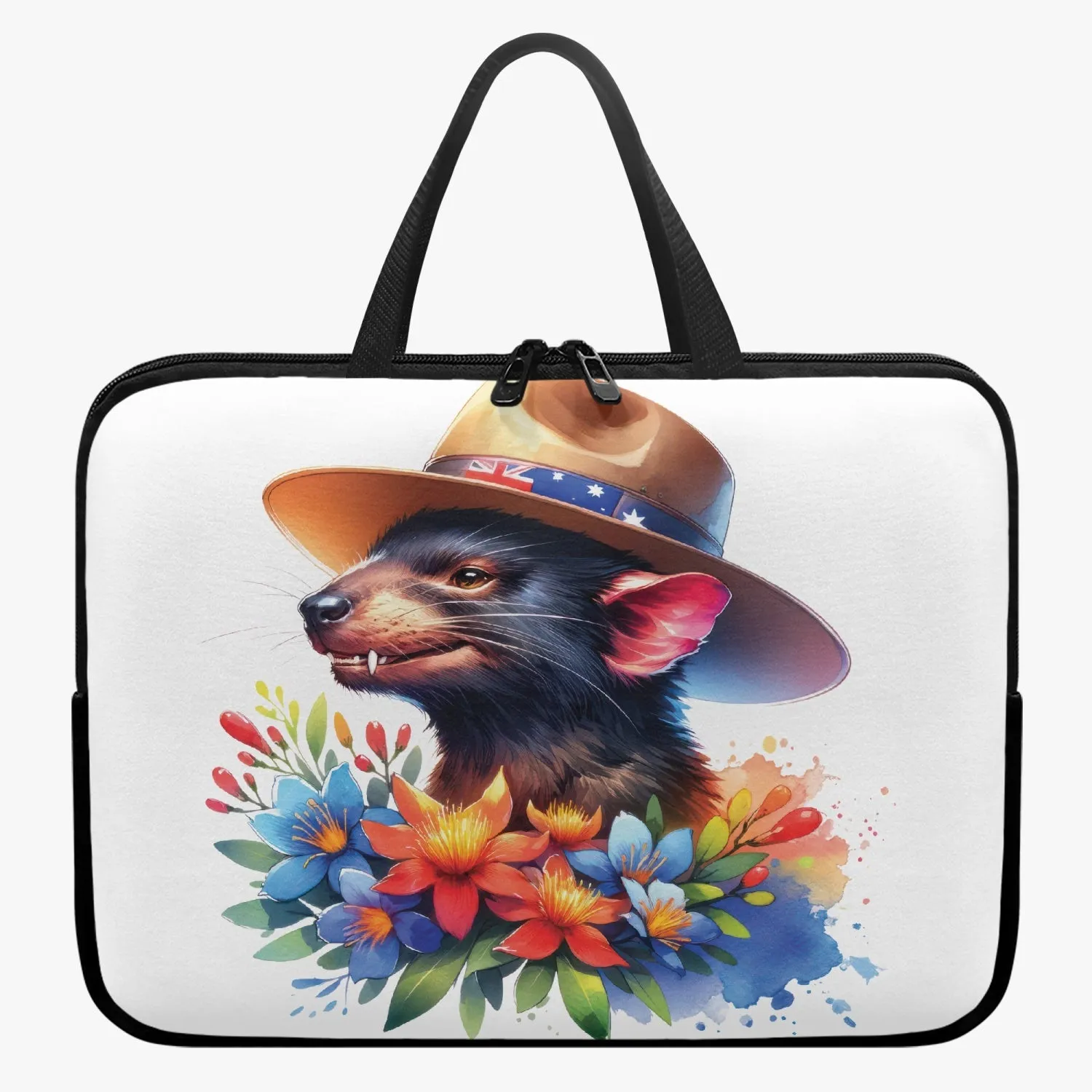 Laptop Sleeve with Handles - Australian Animals - Tasmanian Devil