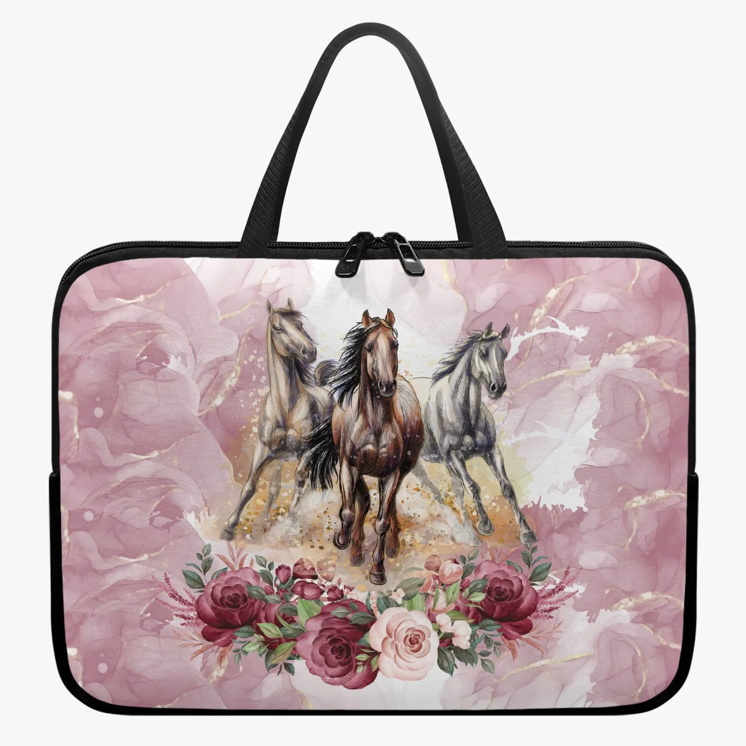 Laptop Sleeve with Handles - Horses