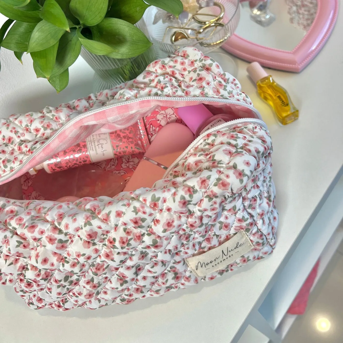 Large Cosmetic Bag - Peony