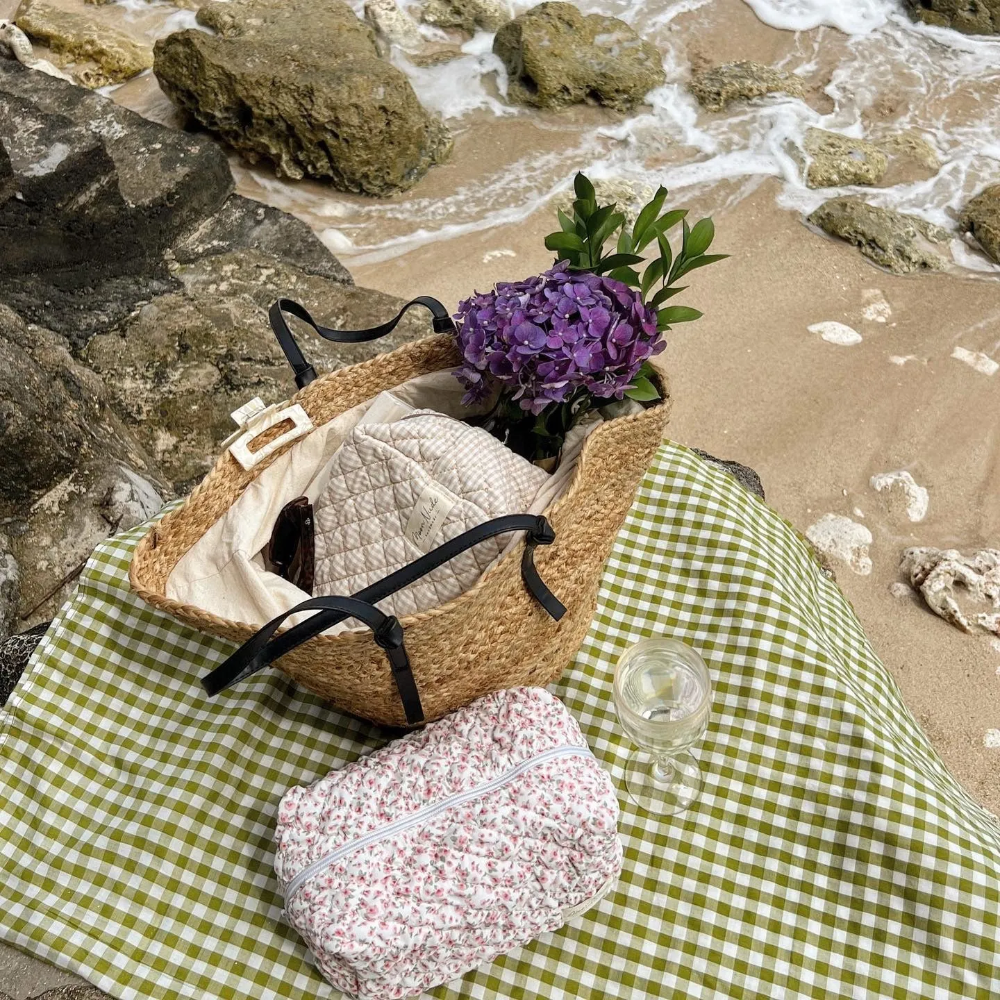 Large Cosmetic Bag - Peony