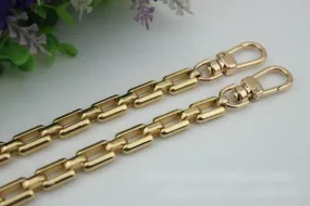 Light Gold Purse Chain 105cm 41,3" Crossbody Metal Curb Brass Strap Handle Hardware Leather Bag Handbag Clutch Vintage DIY