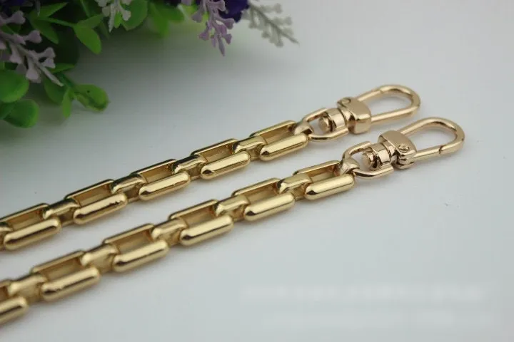 Light Gold Purse Chain 105cm 41,3" Crossbody Metal Curb Brass Strap Handle Hardware Leather Bag Handbag Clutch Vintage DIY